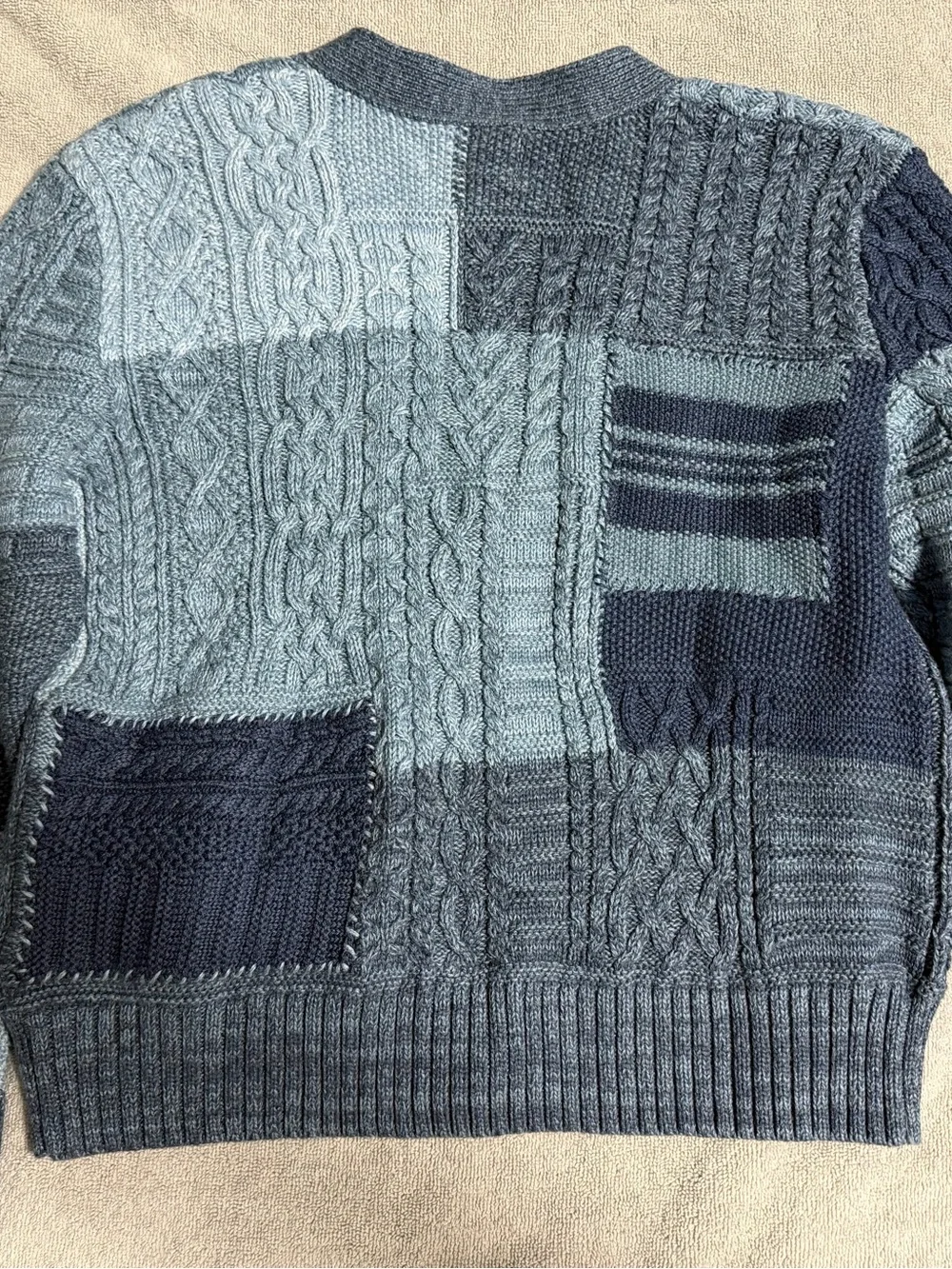 Polo Ralph Lauren Girl’s Cotton Patchwork Cardigan Sweater US Size M 8-10